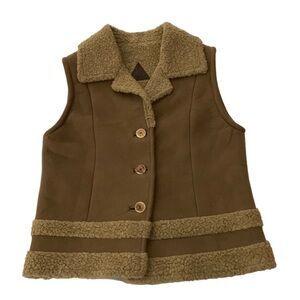 Fjall Berber Vest, Size M, Camel & Beige